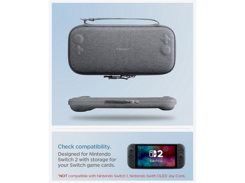 Spigen Klasden 2 Pouch - charcoal gray - Nintendo Switch 2 - Miscellaneous Cover - Nintendo Switch 2