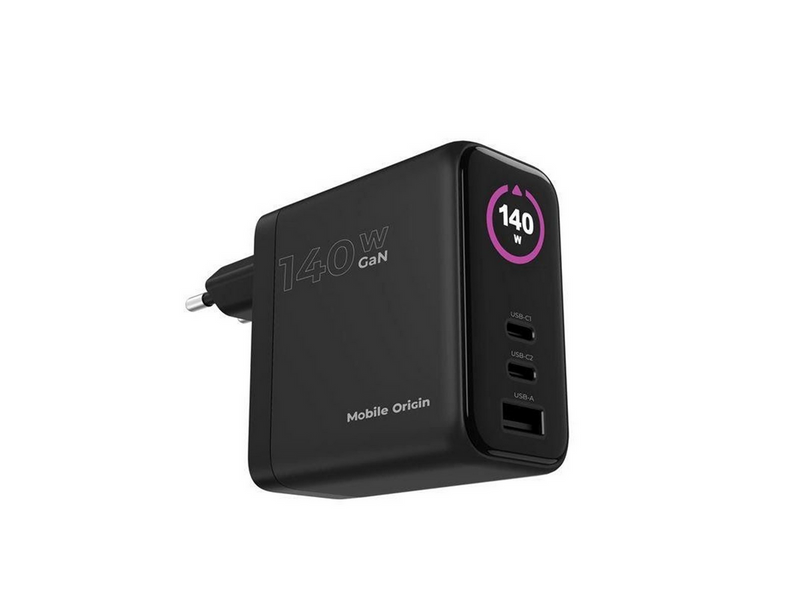 Mobile Origin 140W GaN Display Charger PW21 - 2x USB-C + USB-A