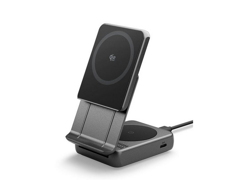 Spigen Essential MagSafe 2-in-1+C Wireless Charger EF302MOQ - black