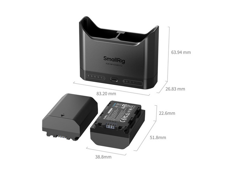 SmallRig 5483 Turbo Charging Kit for NP-FZ100 Camera Batteries