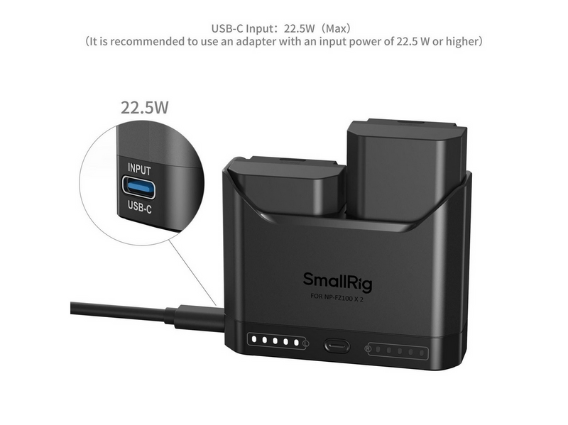 SmallRig 5483 Turbo Charging Kit for NP-FZ100 Camera Batteries