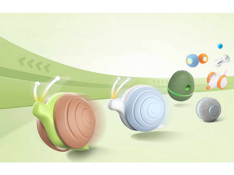 Cheerble Interactive Cat Toy: Wicked Snail (Blue)