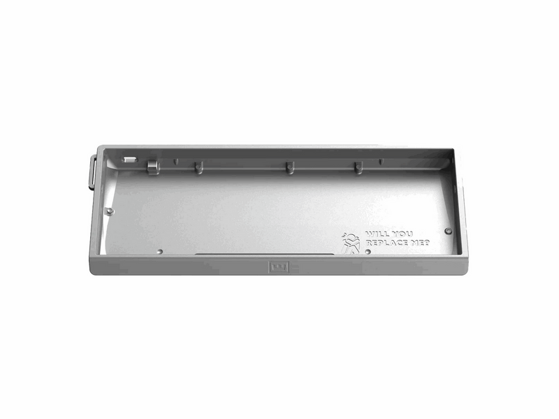 Wooting 60HE v2 Aluminium Case (Bright Silver) - Tastaturhülle - 60% - Silber