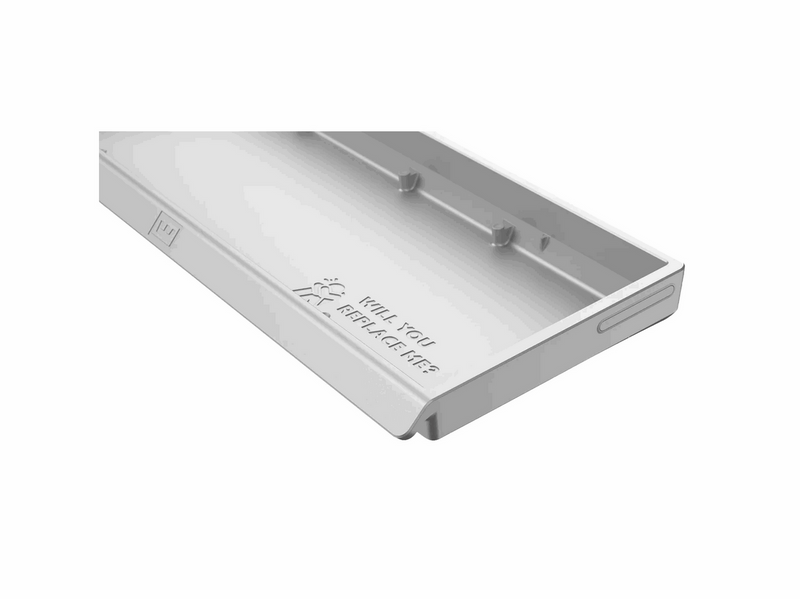 Wooting 60HE v2 Aluminium Case (Bright Silver) - Tastaturhülle - 60% - Silber