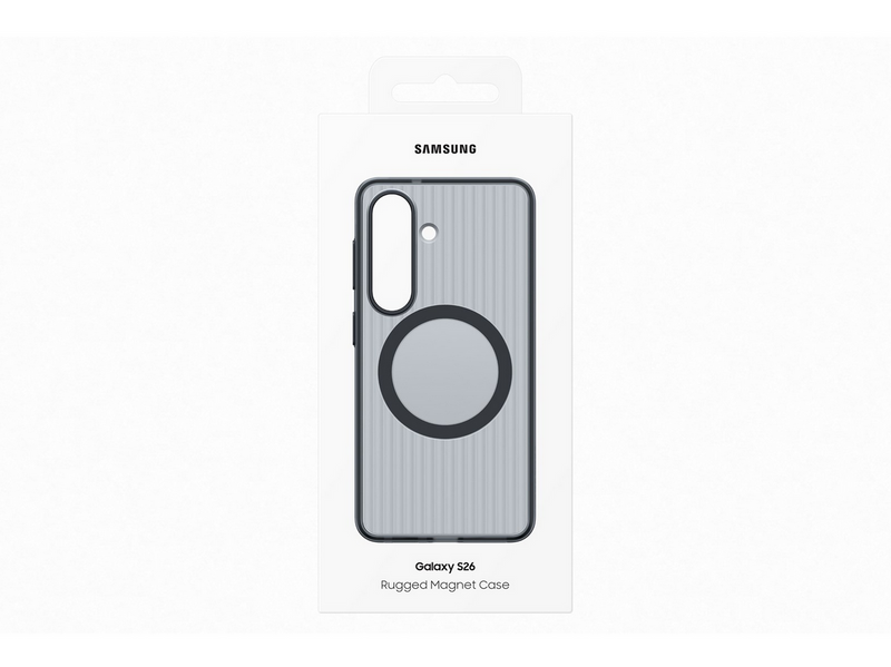 Samsung Galaxy S26 Rugged Magnet Case - Black Transparent