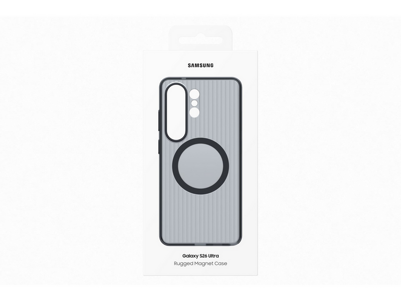 Samsung Galaxy S26 Ultra Rugged Magnet Case - Black Transparent