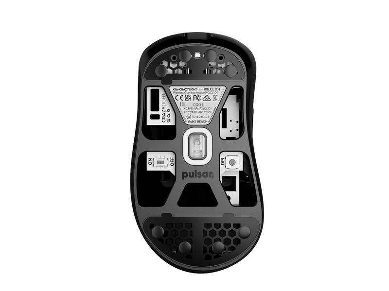 Pulsar Xlite CRAZYLIGHT Medium Wireless (Jet Black) - Gaming Maus (Schwarz)
