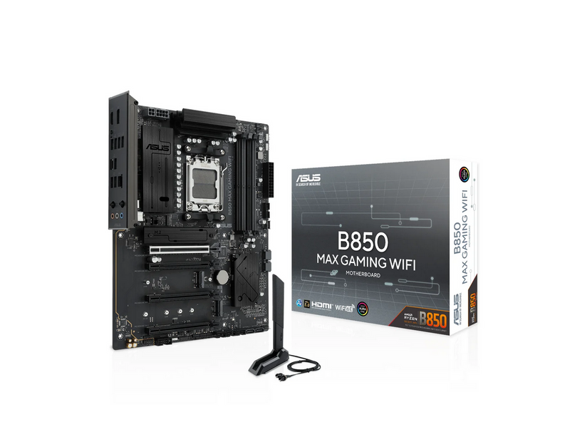 ASUS B850 MAX GAMING WIFI Mainboard - AMD B850 - AMD AM5 - DDR5 RAM - ATX