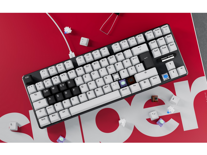 Pulsar PCMK 3 HE TKL - Gaming Tastatur (TKL) - 80% - Nordic ISO - Weiss