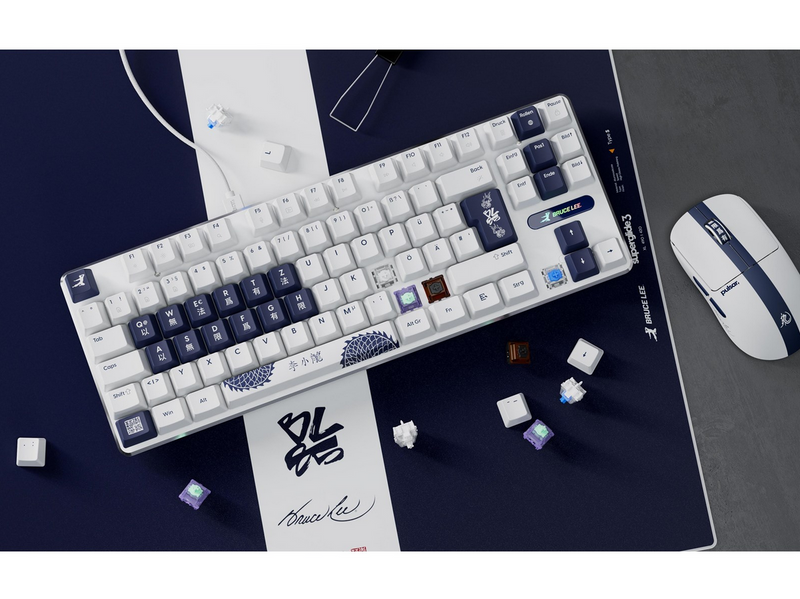 Pulsar PCMK 3 HE TKL (Bruce Lee 85th edition) - Gaming Tastatur (TKL) - 80% - Nordic ISO - Weiss