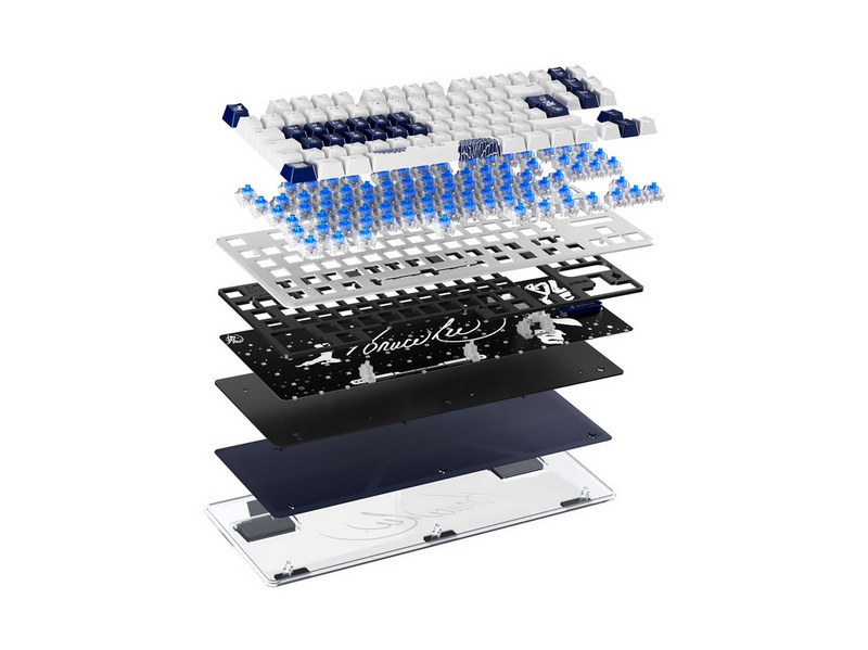 Pulsar PCMK 3 HE TKL (Bruce Lee 85th edition) - Gaming Tastatur (TKL) - 80% - Nordic ISO - Weiss
