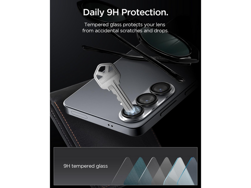 Spigen Glass tR EZ Fit Optik Pro HD 2 Pack - black - Samsung Galaxy S26+