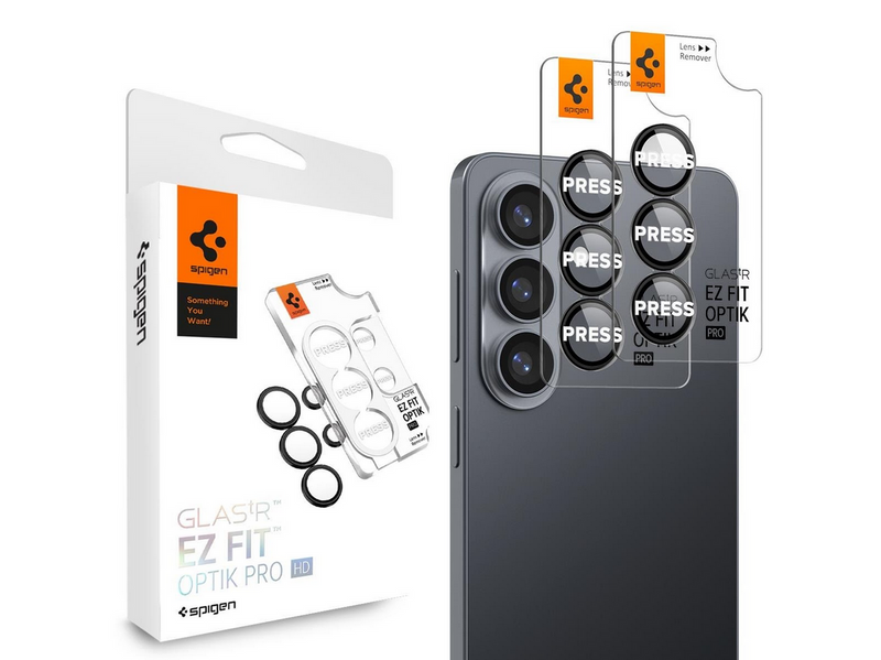 Spigen Glass tR EZ Fit Optik Pro HD 2 Pack - black - Samsung Galaxy S26+