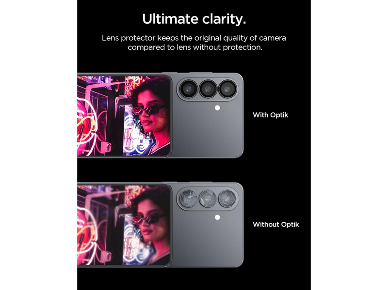 Spigen Glass tR EZ Fit Optik Pro HD 2 Pack - black - Samsung Galaxy S26+