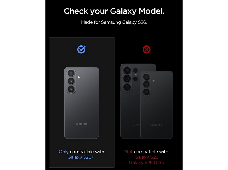 Spigen Glass tR EZ Fit Optik Pro HD 2 Pack - black - Samsung Galaxy S26+