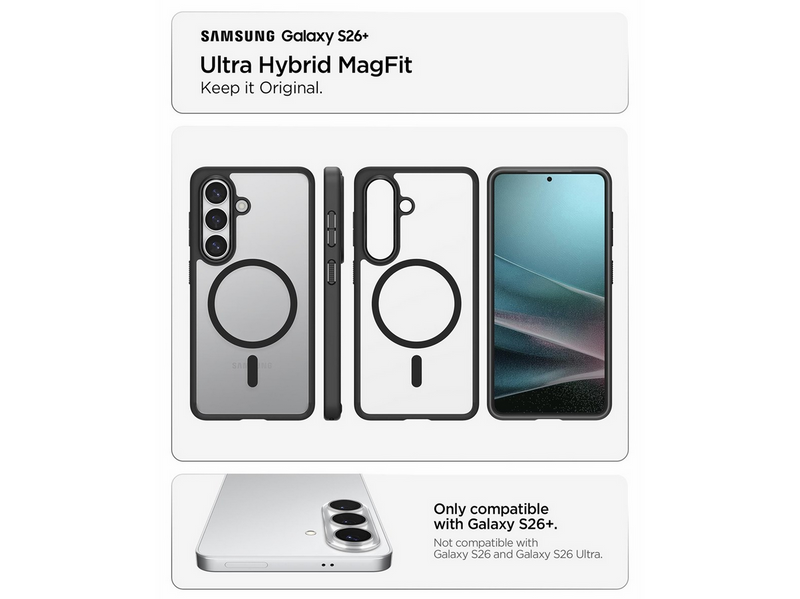 Spigen Ultra Hybrid MagSafe - matte black - Samsung Galaxy S26+