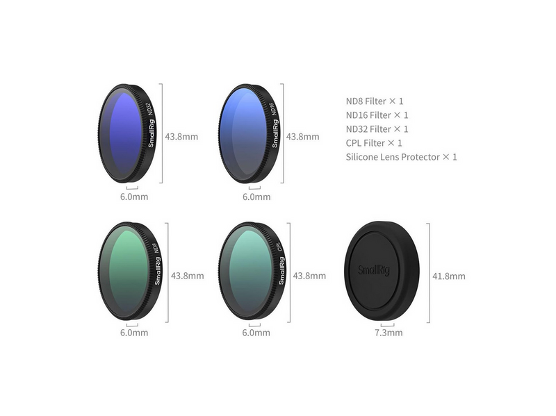 SmallRig 5895 ND Filter Kit for DJI Osmo Action 6