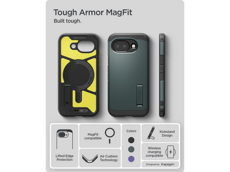 Spigen Tough Armor MagSafe - Abyss Green - Google Pixel 10a