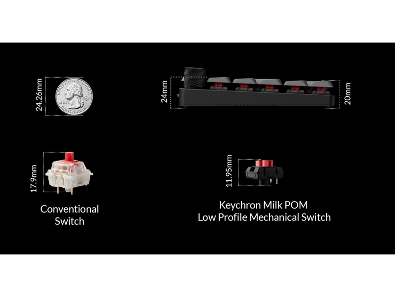 Keychron K0 Max QMK Wireless Custom Numpad - Numpad - Schwarz