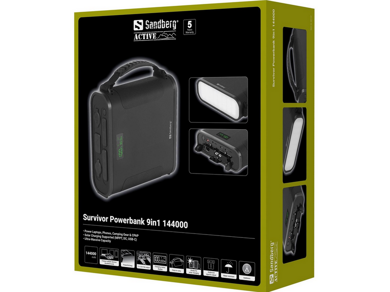 Sandberg Survivor Powerbank 9in1 144000 - 144000 mAh