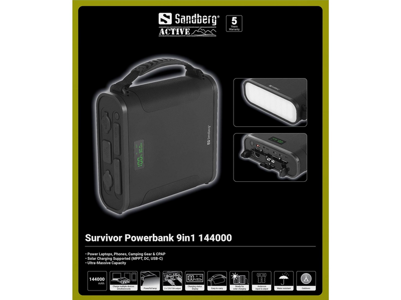 Sandberg Survivor Powerbank 9in1 144000 - 144000 mAh