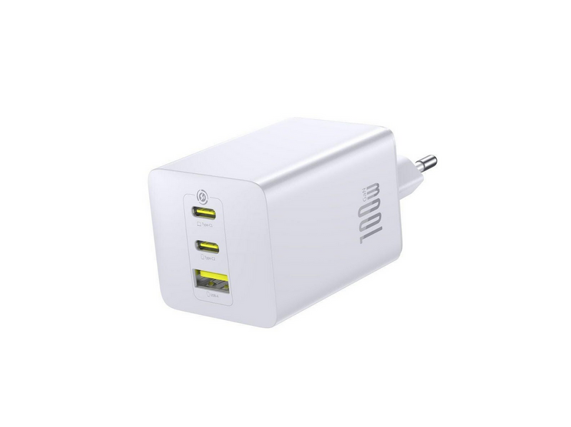 Baseus EnerFill FE11 2 x USB-C / USB-A 100W Wall Charger White