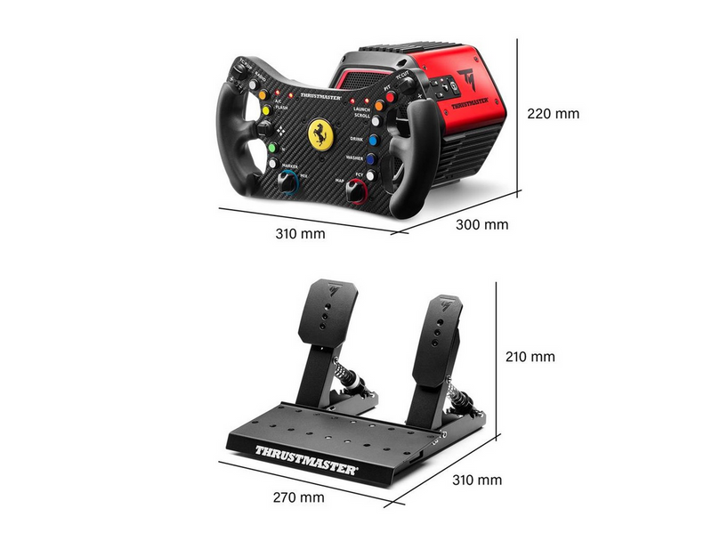 Thrustmaster T818 Ferrari 488 GT3 Simulator - Wired Lenkrad & Pedale Set - PC