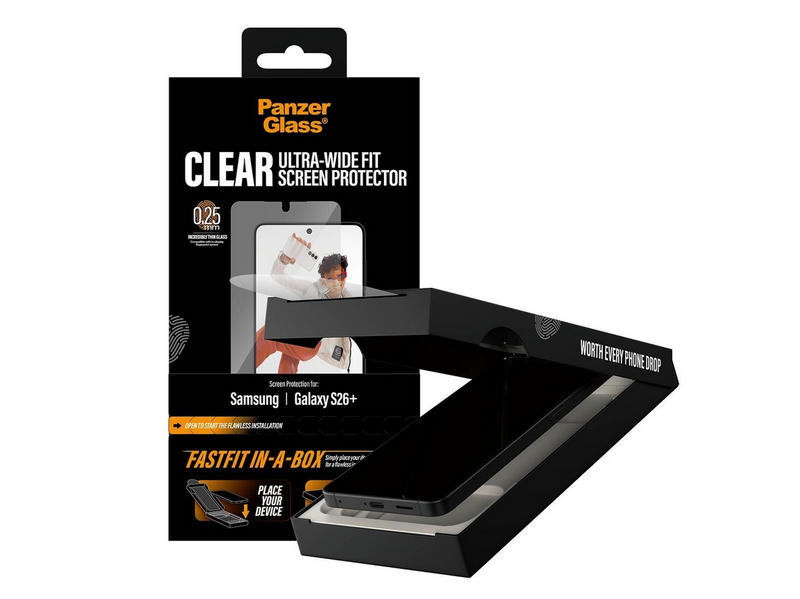 PanzerGlass Screen Protector Samsung Galaxy S26+ | Ultra-Wide Fit w. FASTFIT IN-A-BOX