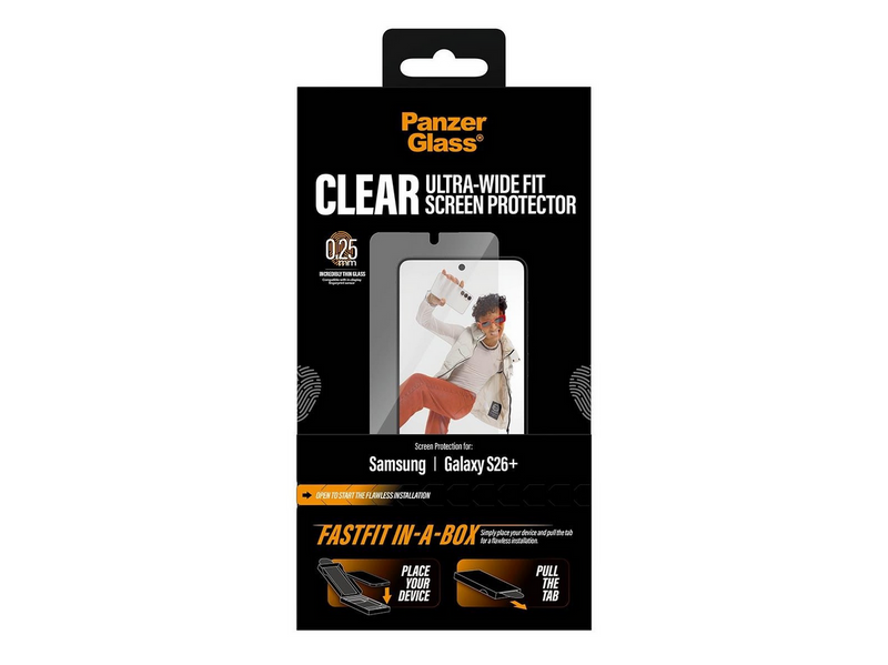 PanzerGlass Screen Protector Samsung Galaxy S26+ | Ultra-Wide Fit w. FASTFIT IN-A-BOX