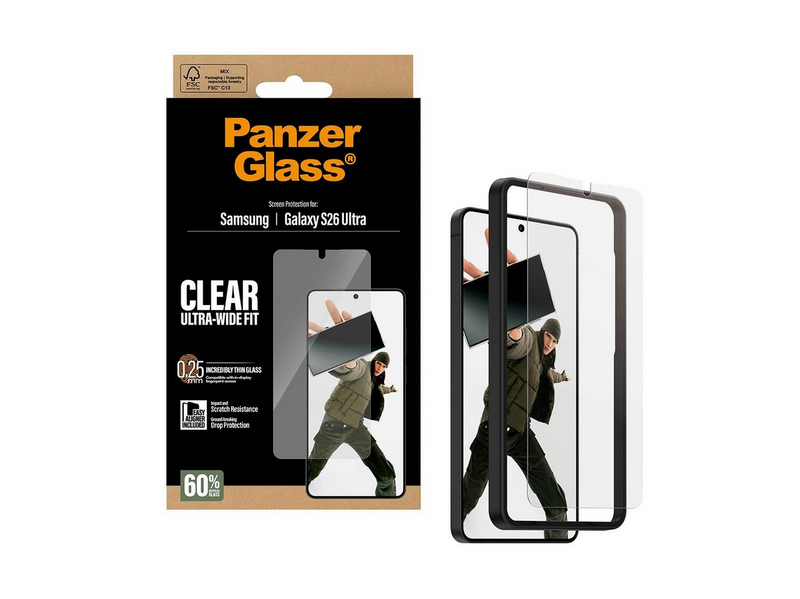 PanzerGlass Screen Protector Samsung Galaxy S26 Ultra | Ultra-Wide Fit w. EasyAligner