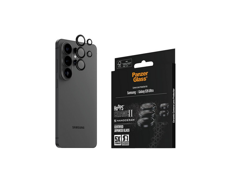 PanzerGlass Hoops® Ceramic II Camera Lens Protector Samsung Galaxy S26 Ultra