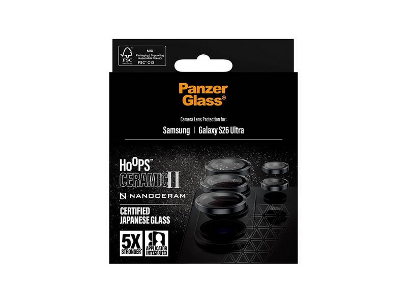 PanzerGlass Hoops® Ceramic II Camera Lens Protector Samsung Galaxy S26 Ultra
