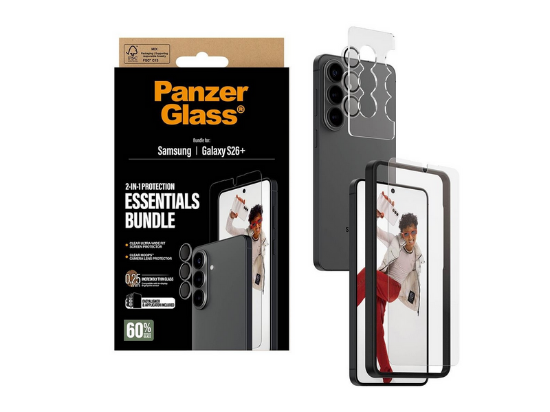PanzerGlass Hoops® 2-in-1 Bundle Samsung Galaxy S26+ | Ultra-Wide Fit