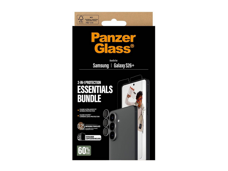 PanzerGlass Hoops® 2-in-1 Bundle Samsung Galaxy S26+ | Ultra-Wide Fit