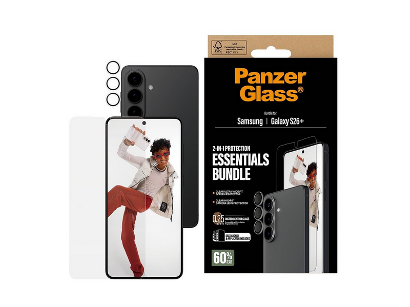 PanzerGlass Hoops® 2-in-1 Bundle Samsung Galaxy S26+ | Ultra-Wide Fit