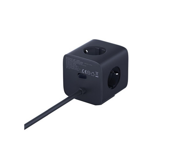 Baseus EnerFill FA11 67W Power Strip USB-A + USB-C Cube + 3 x EU Socket 1.5m - Black