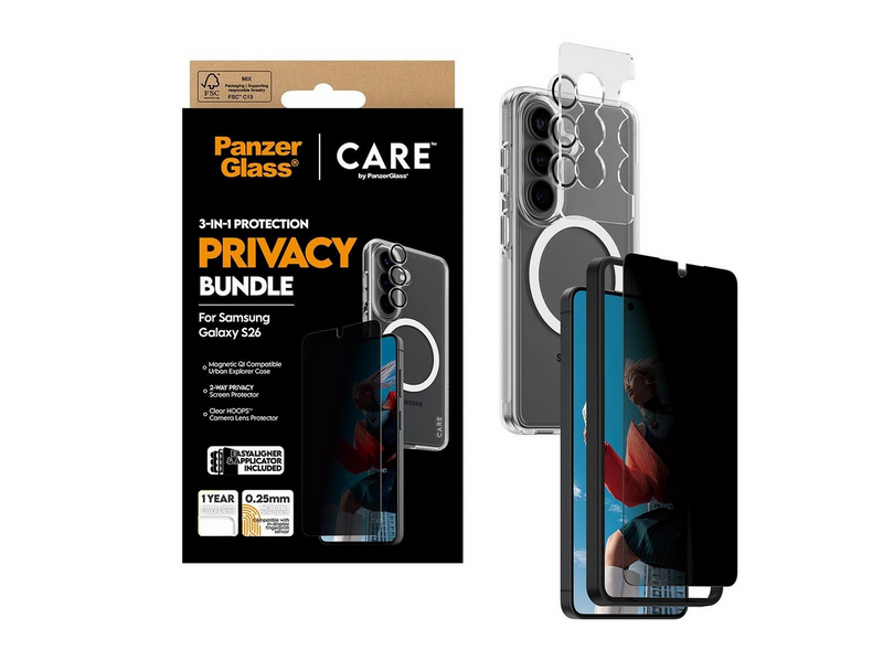 PanzerGlass Privacy 3-in-1 Bundle Samsung Galaxy S26