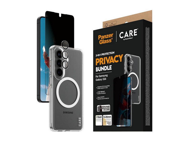 PanzerGlass Privacy 3-in-1 Bundle Samsung Galaxy S26