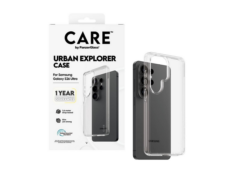 CARE by PanzerGlass Urban Explorer Case Transparent Samsung Galaxy S26 Ultra