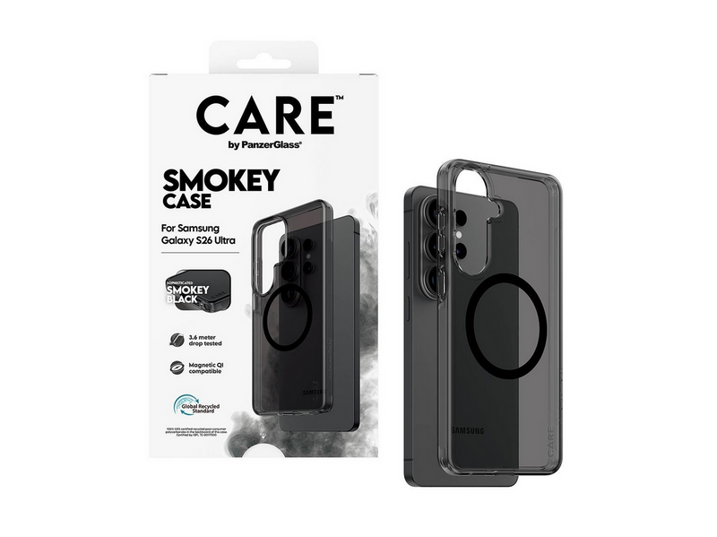 CARE by PanzerGlass Urban Explorer Case Smokey w. Black Qi Samsung Galaxy S26 Ultra