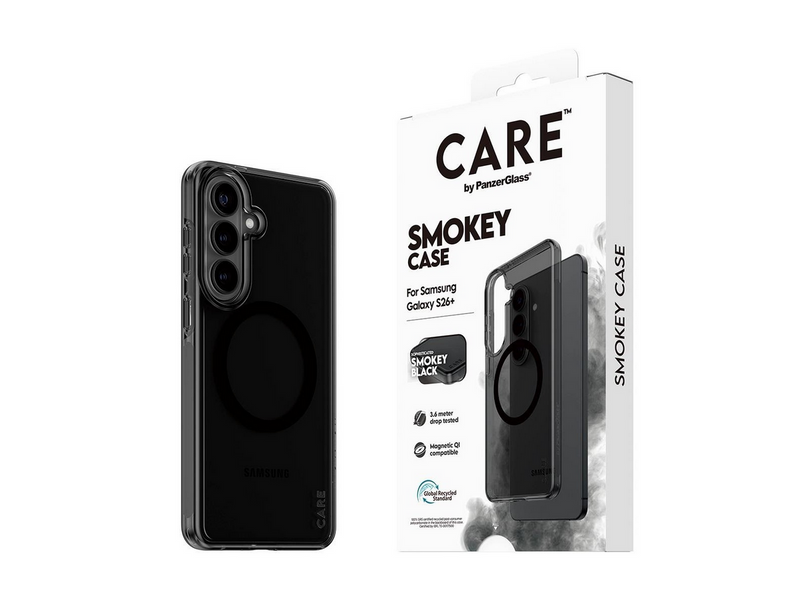 CARE by PanzerGlass Urban Explorer Case Smokey w. Black Qi Samsung Galaxy S26+