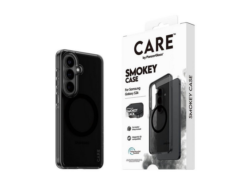 CARE by PanzerGlass Urban Explorer Case Smokey w. Black Qi Samsung Galaxy S26