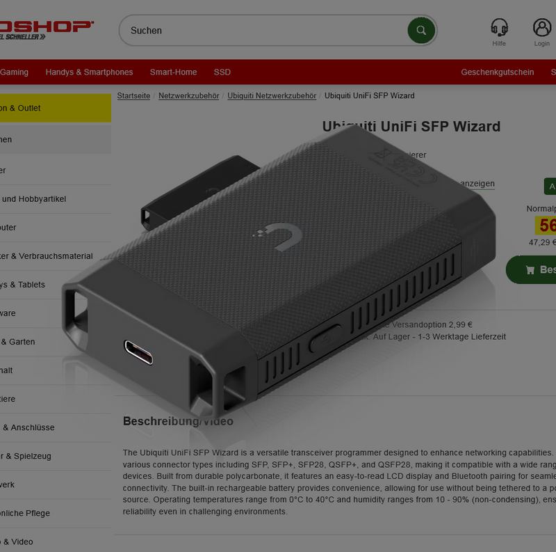 Ubiquiti UniFi SFP Wizard