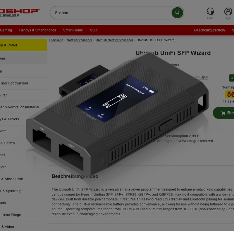 Ubiquiti UniFi SFP Wizard