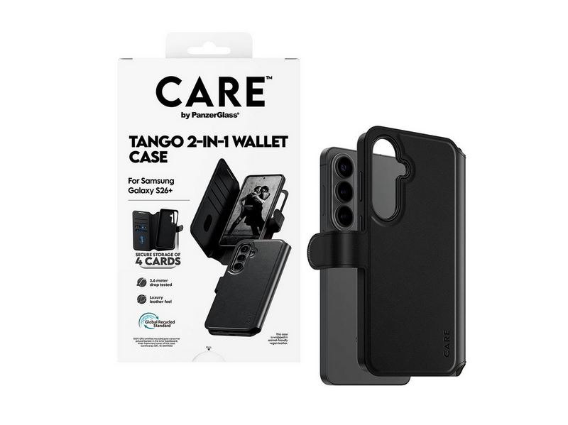 CARE by PanzerGlass Tango 2-in-1 Wallet Case w. Qi Samsung Galaxy S26+