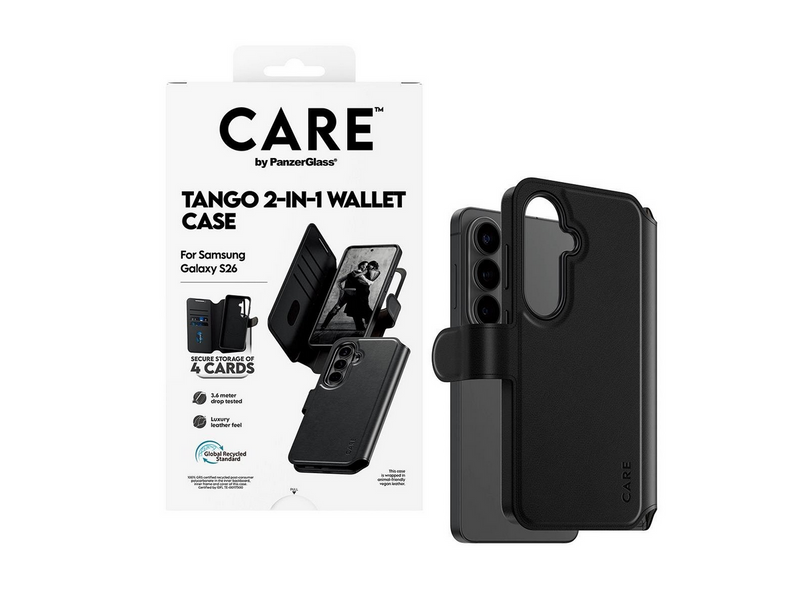 CARE by PanzerGlass Tango 2-in-1 Wallet Case w. Qi Samsung Galaxy S26