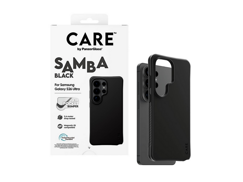CARE by PanzerGlass Samba Case Black w. Qi Samsung Galaxy S26 Ultra