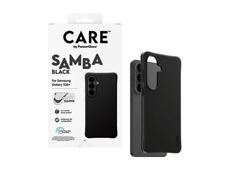 CARE by PanzerGlass Samba Case Black w. Qi Samsung Galaxy S26+