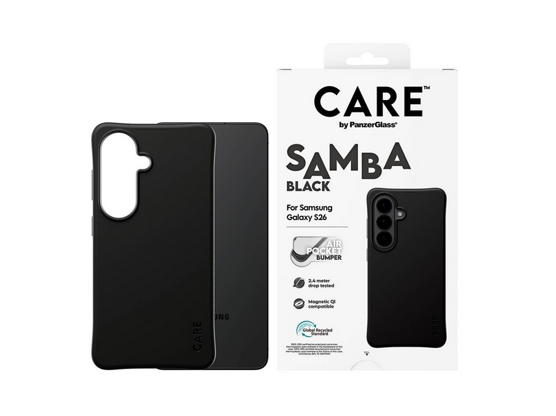 CARE by PanzerGlass Samba Case Black w. Qi Samsung Galaxy S26