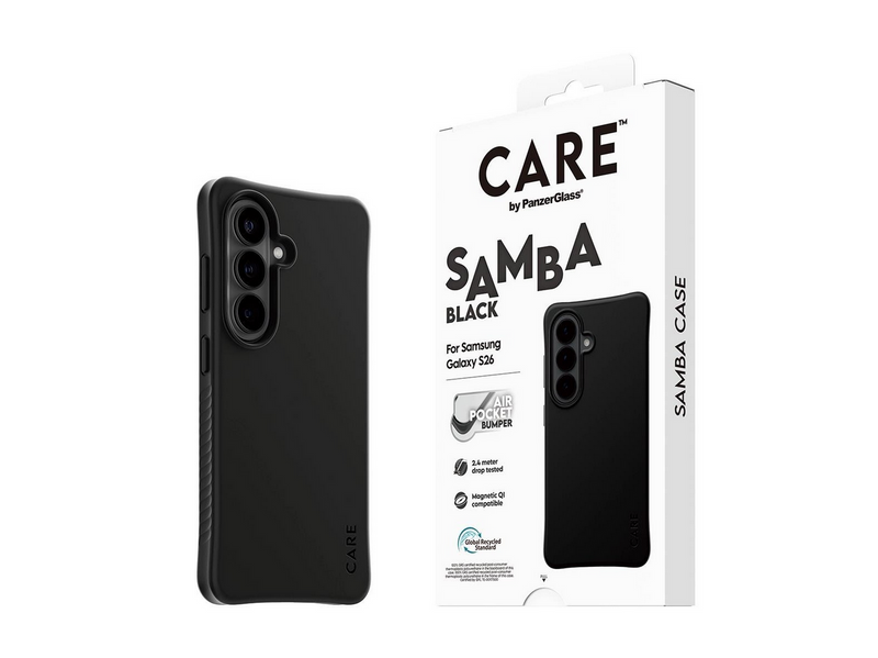 CARE by PanzerGlass Samba Case Black w. Qi Samsung Galaxy S26